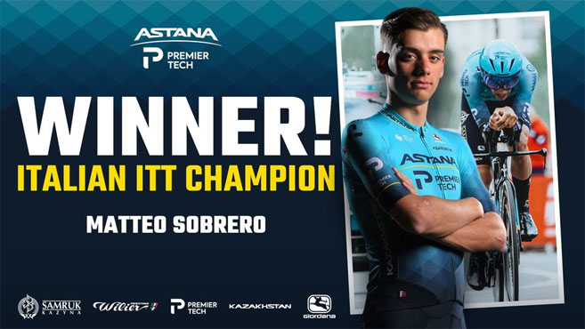 イタリア国内選手権2021 タイムトライアル：マッテオ・ソブレロ 金メダル！